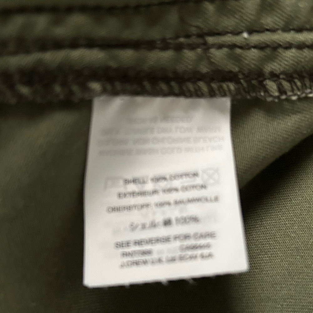 J.CREW Women’s Resin-Coated Twill Field Jacket Olive Size Small - Picture 9 of 10